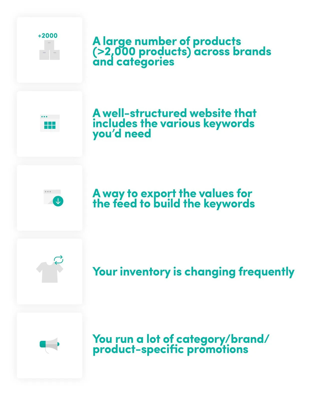 When does Feed Based Campaigns make sense