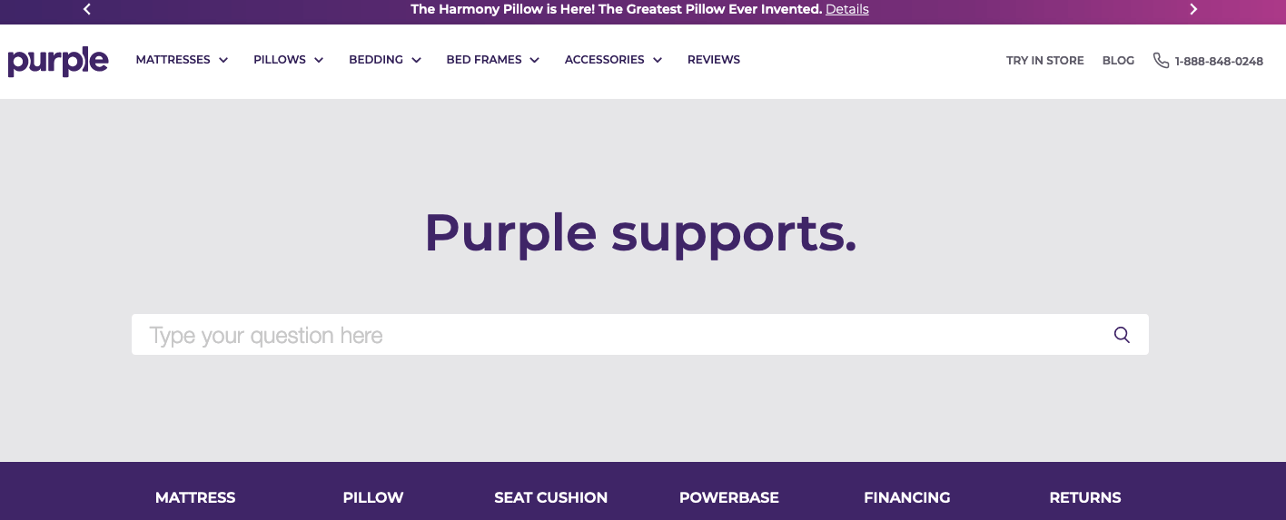 Purple Support FAQ side