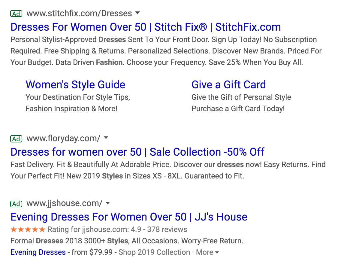 determine dynamic search ads in the wild