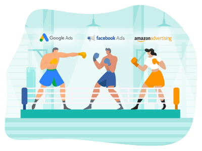 Google Ads vs. Facebook Ads vs. Amazon Ads - What’s Right For You