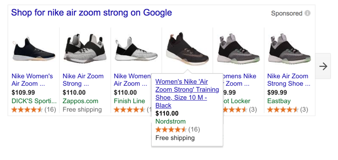 Google læser op til 150 tegn og minimum 26 tegn af dine shopping feed titler