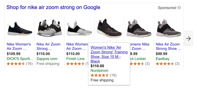 Google læser op til 150 tegn og minimum 26 tegn af dine shopping feed titler
