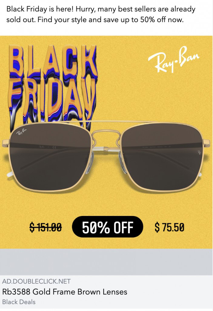 Example 1 of a Black Friday ad